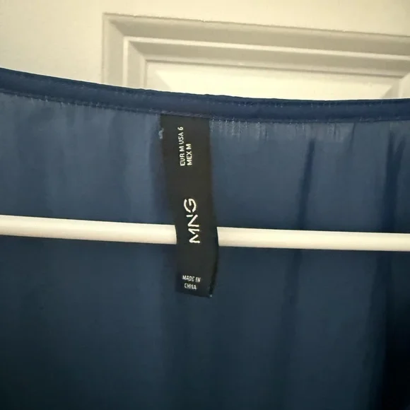 Mango Navy Wrap Blouse - Picture 3 of 3